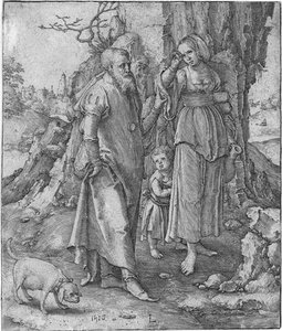 Abraham Contrary Hagar — Lucas Van Leyden