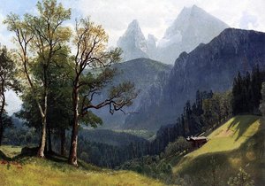Tyrolean Landscape — Albert Bierstadt, Hudson River School