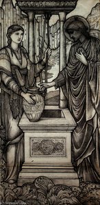 Christ And The Woman Of Samaria At The Well — Edward Coley Burne-jones