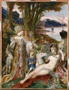 Les Licornes — Gustave Moreau
