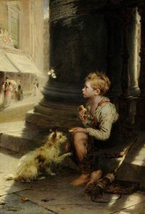 A Share Of A Crust — Augustus Edwin Mulready