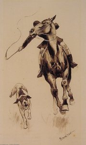 Whipping In A Straggler — Frederic Remington
