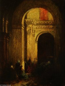 The Door Of A Mosque — Adolphe Joseph Thomas Monticelli