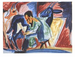 Farmer Milking A Goat — Ernst Ludwig Kirchner