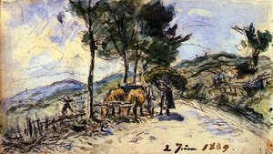 Hitch Of Bulls On The Road — Johan Barthold Jongkind