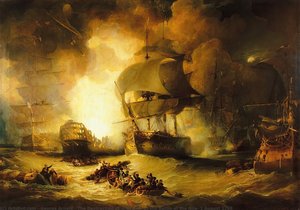 The Destruction Of 'l'orient' At The Battle Of The Nile, 1 August 1798 — Jorge Arnald, Romanticism