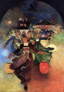 Breton Girls With Chinese Lanterns — Фердинанд Ди Пуигадо