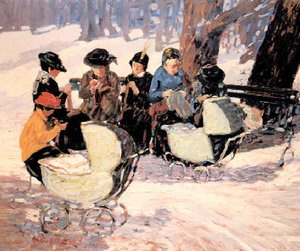 Knitters, High Bridge Park — George Benjamin Luks