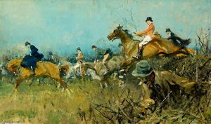 Hunting Scene, Full Cry — Gilbert Holiday