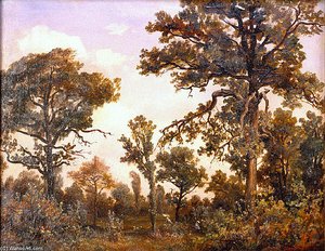 The Large Oak Tree, Forest Of Fontainebleau — Theodore Robinson