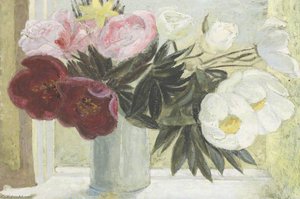 Vase Of Paeonies On A Windowsill — Kaff Gerrard