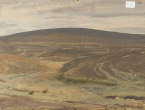 Study Of A Landscape (verso) — Sir Alfred James Munnings, Impressionistic Landscape