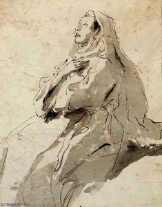 A Female Saint In Ecstasy — Giambattista Tiepolo