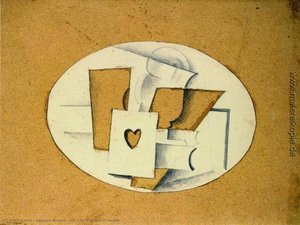 Still Life With Ace Of Hearts — Georges Braque, Cubism