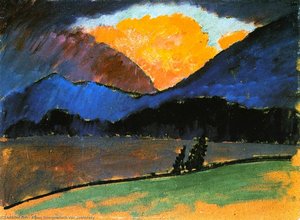 Summer Evening In Murnau — Alexej Von Jawlensky, Expressionist Landscape