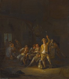 A Tavern Interior With Peasants Drinking And Singing — Egbert Van Heemskerck Ii