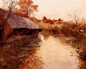 A Morning River Scene — Frits Thaulow, Impressionism