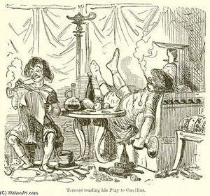 Terence Reading His Play To Caecilius — John Leech