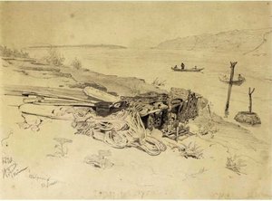Preparatory Sketch For Barge Haulers Haulers On The Volga — Ilya Yefimovich Repin