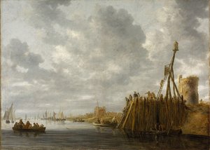 Harbor Scene With A Watchtower And Beacon — Jan Josefsz Van Goyen