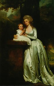 Portrait Of Mary Rutledge Smith And Son Edward — George Romney