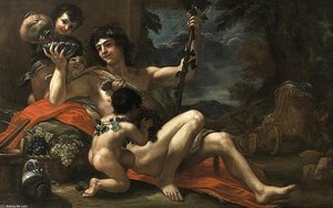 Bacchus With Attendant Putti