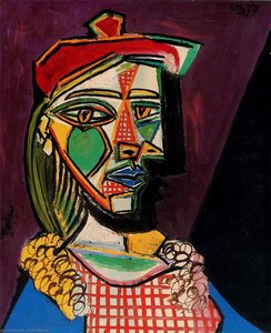 Woman In Beret And Checked Dress — Pablo Picasso, Surrealism