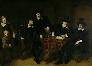 Four Governors Of The Amsterdam Leper Asylum — Ferdinand Bol, Baroque Painting