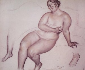 Model. Right Foot, Left Foot — Boris Mikhailovich Kustodiev