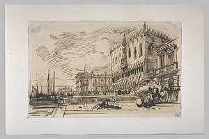 The Doge's Palace, Venice (study) — Richard Parkes Bonington