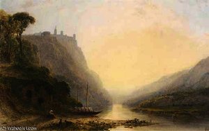 A capriccio view of an italian hilltop monastery