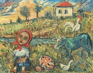 The Farm Yard — David Davidovich Burliuk