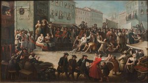 Market In Piazza Del Municipio — Giovanni Michele Graneri