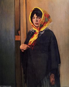 Young Woman With Yellow Scarf — Félix Vallotton