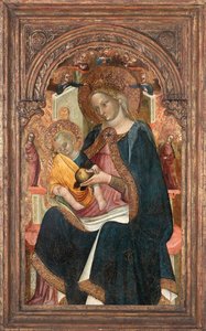 Virgin And Child Enthroned With Eight Angels — Биччи Ди Лоренцо