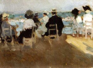 Escena En La Playa — Cecilio Pla Y Gallardo