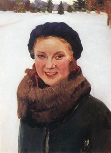 Winter. Portrait Of The Painter's Daughter — Igor Emmanuilovich Grabar