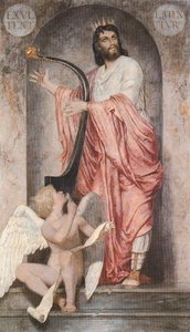 Le Roi David (panneau Central) — Arnold Böcklin