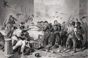 Massachusetts Militia Passing Through Baltimore — Felix Octavius Carr Darley