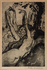 Moonlight On The Grassy Bank — Arthur B. Davies