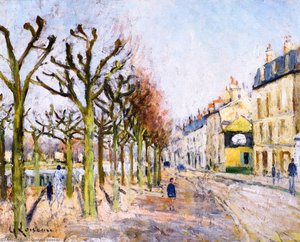 Quay Alongside The River, Village, Sunlight — Gustave Loiseau