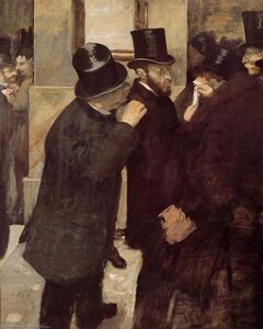 At The Stock Exchange — Edgar Degas