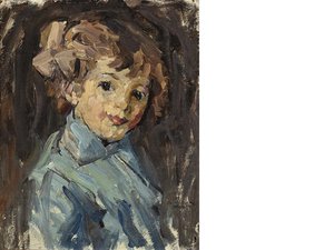 Portrait Of A Young Girl In Blue