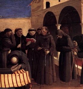 The Lamentation Over St Francis (detail) — Fra Angelico, Early Renaissance