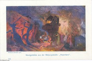 Wandgemälde Aus Der Walpurgishalle ''hexentanz'' - — Hermann Hendrich