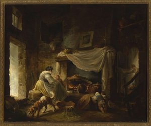 Peasant Kitchen In Ruins (italian Kitchen) — Niccolò Dell' Abbate