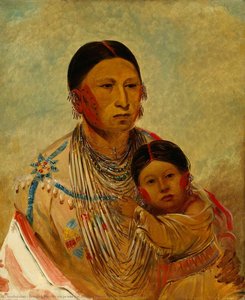 Ru Ton Ye Wee Ma, Paloma Que Se Pavonea, Esposa De Nube Blanca — George Catlin, Romanticismo Estadounidense