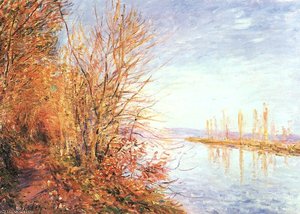 The Chemin De By Through Woods At Roches-coutaut St. Martin's Summer — Alfred Sisley