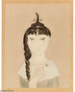 Girl Holding A Flower — Léonard Tsuguharu Foujita