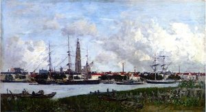 Antwerp, The Port — Eugène Louis Boudin